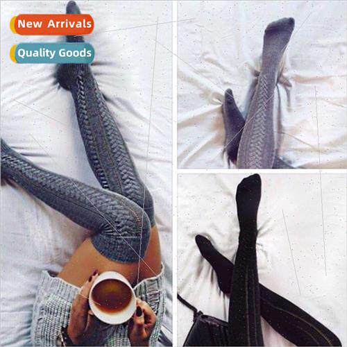 Europe fall and winter fashion thin knted long stacked socks