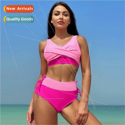 2024 new swimsu women Europeins  sexy high waist quick dry b