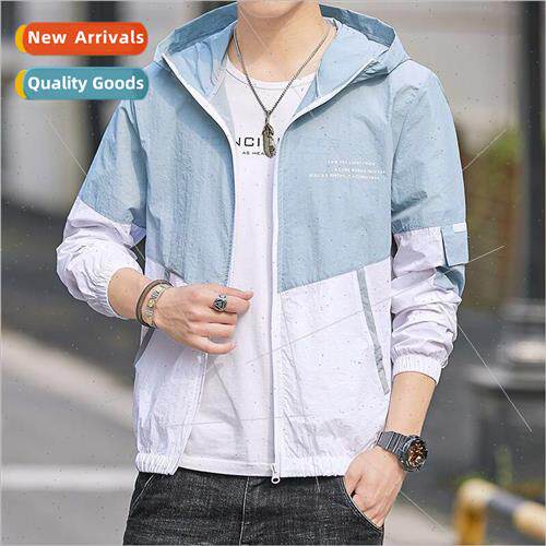 New men summer sunscreen clothing breathable skin coat youth