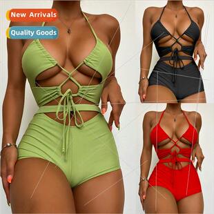 Spl Swimsu Sexy Strappy Out Bikini LZ471 Hollow