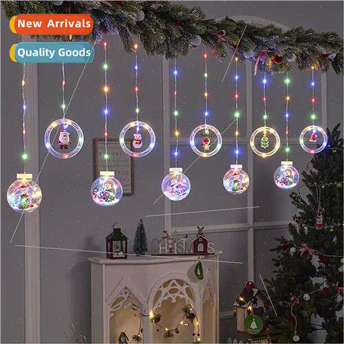led circle ing ball santa lights string flashing lights full