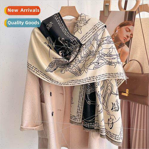 Winter Pegasus double-sided scarf female versatile gas thick