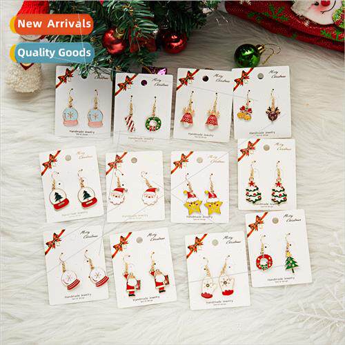 Fashion Christmas snowflake ear hooks new Christmas wreath c