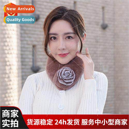 Velvet level whole skin otter rabb hair scarf female winter