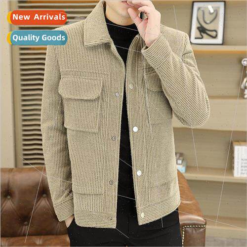 Autumn winter senior sense tweed jacket male short spring au