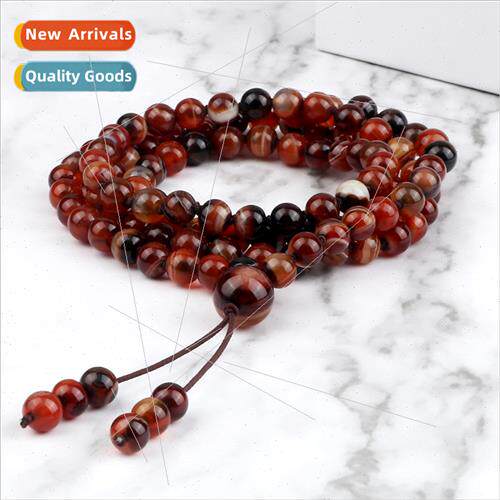 2023 new year life red agate bracelet female crystal 108 bea