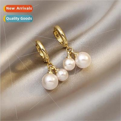 Koreasimple pearl earrings ins cold wind new simple versatil