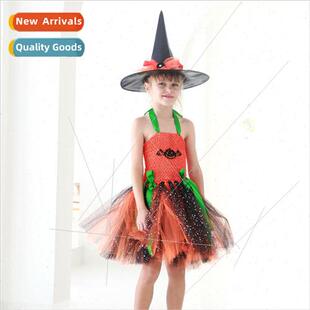 dress new childrens Halloween playing pumpkin role two girls