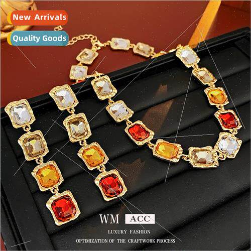 lver needle wh diamonds colorful square metal earrings delic