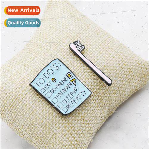 brooches Japan creative wild cartoon mini notepad toothbrush