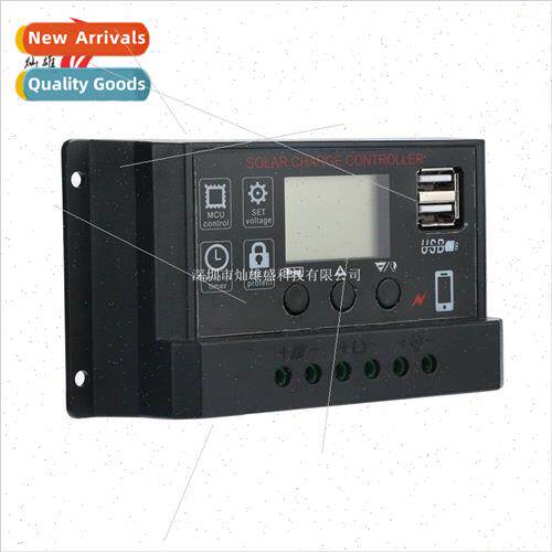 Black 12V24V20A Solar Controller Battery Charger HD Display