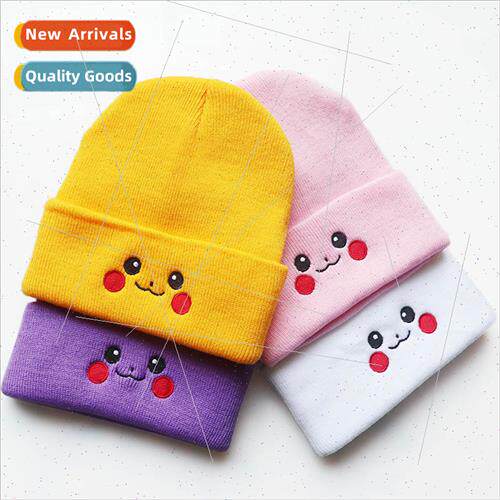 Men women students fall winter cap anime cartoon cute smiley