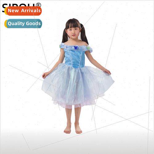 Cinderella short-sleeved Halloween cosplay permance princess