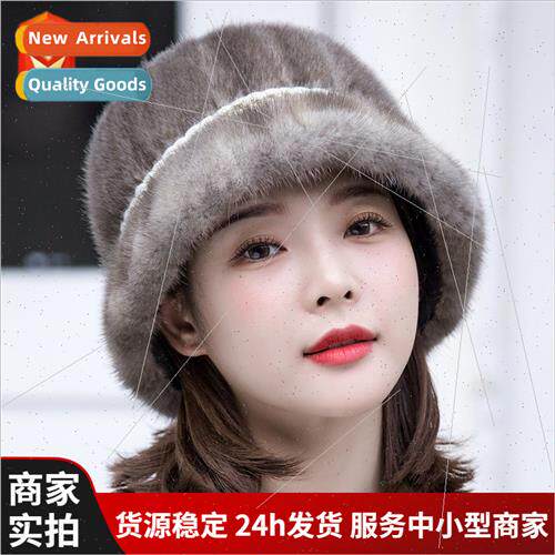 Whole mink fur hat Korea  fashion temperament mink hair wome