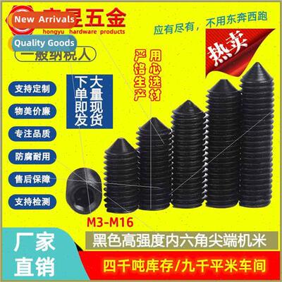 DIN914 12.9 grade tip machine meter screws black top screws