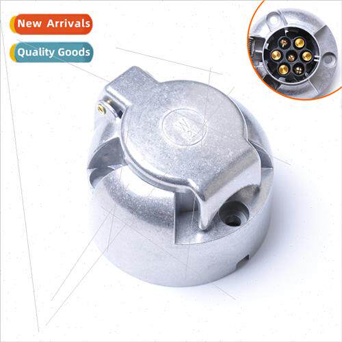 Automotive 12V 7 pole circular aluminum connector socket EU