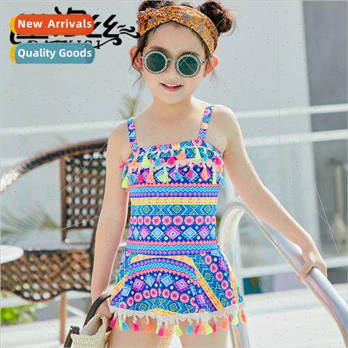 Daisy silk new childrens swimsu cute retro ethnic  girls ltl