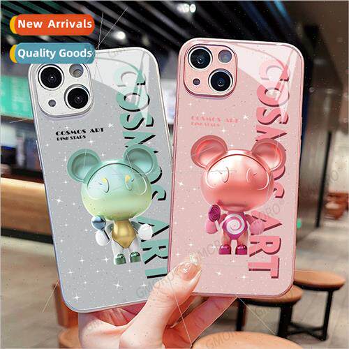 Apple 15 phone case cute tide violent bear 14pro glass 13 ne