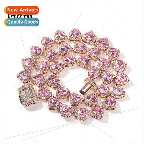 Europe love diamond encrusted hip hop necklace ins fresh swe