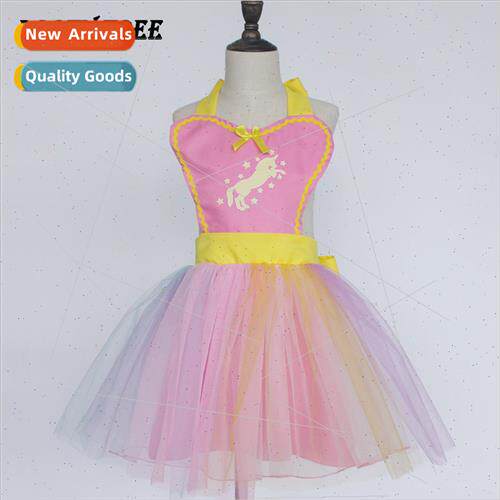 Kids Halloween Creative Apron Cute Girl Unicorn Unicorn Apro