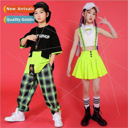 Childrens set dance tide clothing boys hip-hop permance clot