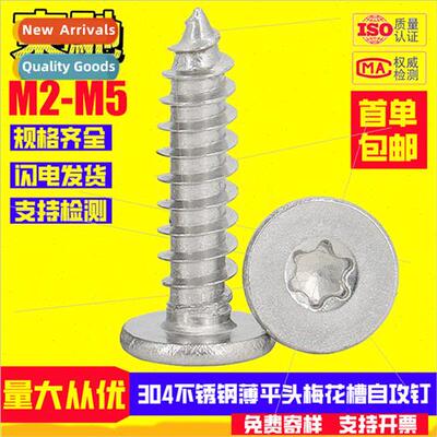 Thin flat head plum groove self-tapping nails 304CA  parts p