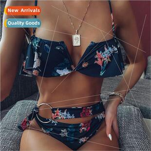 Spl Swimsu Sexy Women Printed Bikini W29 Ruffle