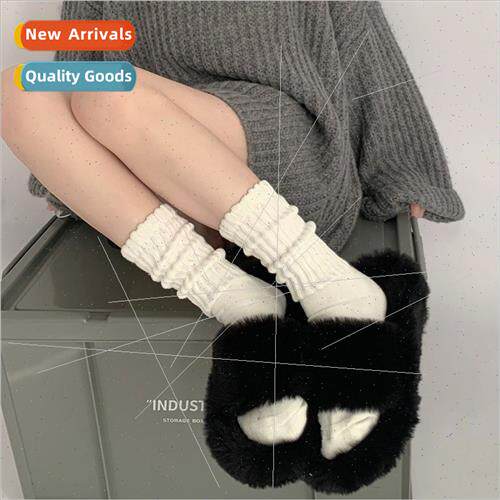 Autumn and winter nd of personaly solid color stacked socks