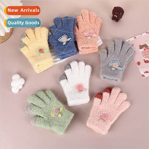 Korea  sweet girls warm gloves cartoon cute printing warm gl