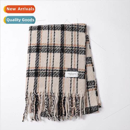 New plaid scarf female fall winter ins Korea  hundred take w