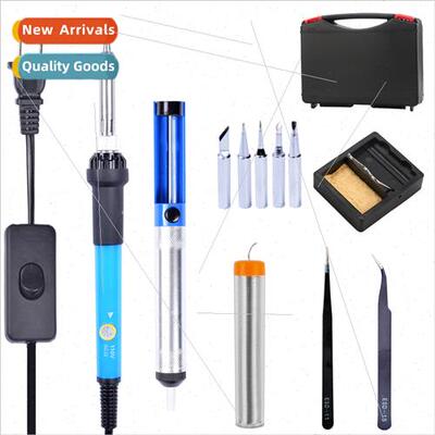 Euro 220 7in 1 Wh Swch Adjustable Soldering Iron Set Tweezer