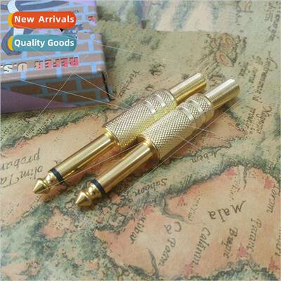 Gold-plated 6.5 plug soldering connector Mono audio plug 6.3