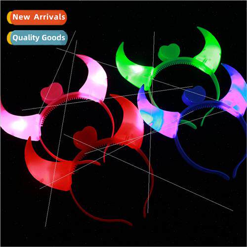 Creative light-emting horn headbconcert activy cheering flas