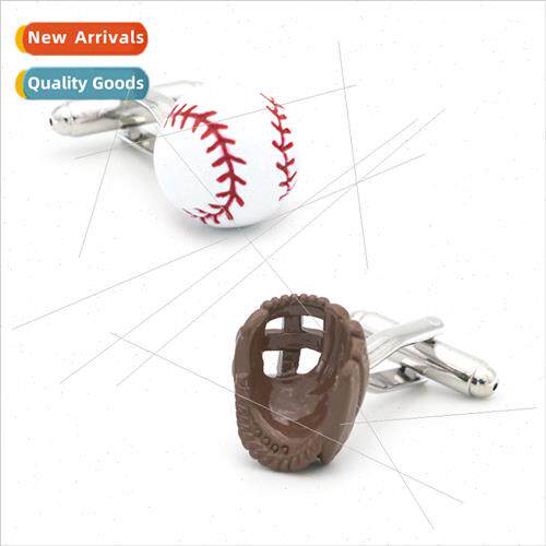 Sports Series Baseball Baseball Glove Cufflinks Men French B