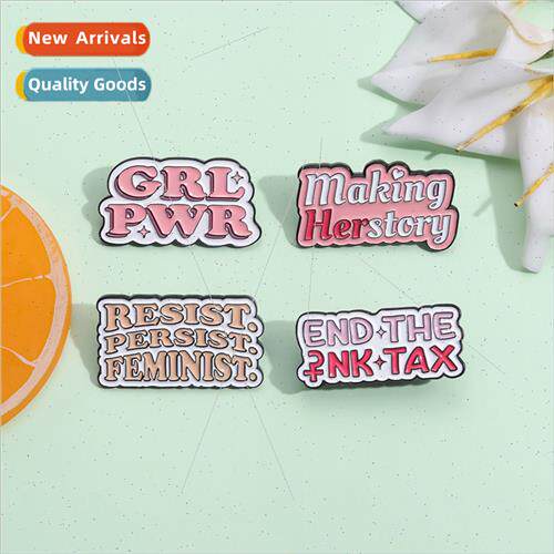 Cute girl series colorful brooches Creative alphabet badge P