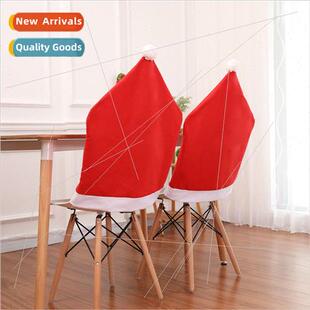 Santa Red Hat woven cha chair Christmas covers