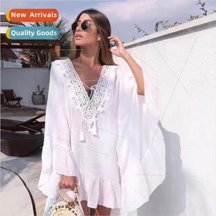 Outer Pie Lace One New 2023 Bikini Beach Batwing Color Solid