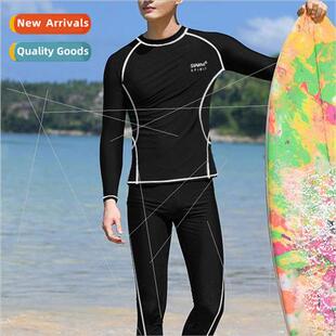 Swimsu Pants Mens Spl Piece Long Two Sleeve