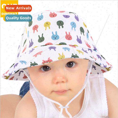 Children cotton hat outdoor cartoon fru printing sun hat men