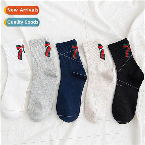 Bow tie girls cotton socks cotton black celebry  elastic wom