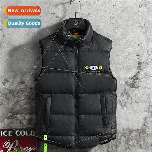 Down vest men winter thin whe duck down warm shoulders under