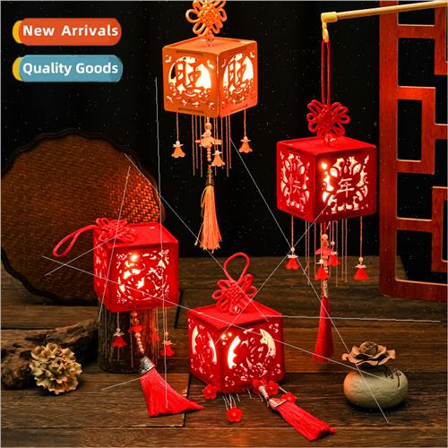 Handmade diy handheld wind lanterns mid-autumn lanterns wood