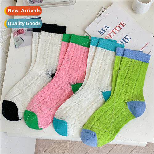 Socks female spring summer mesh thin breathable cotton socks