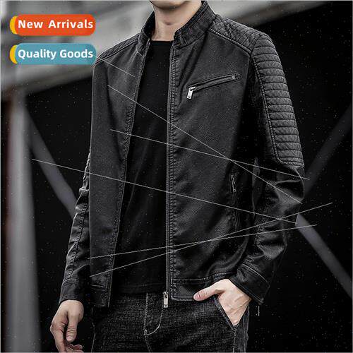 Fall winter men casual jacket men pu leather jacket Korea Sl