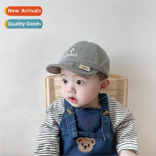 Baby hat fall winter children thin Korea  letters soft brim
