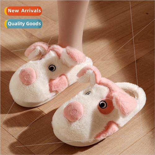 Cartoon couple cotton slippers female fall winter 2022 new h
