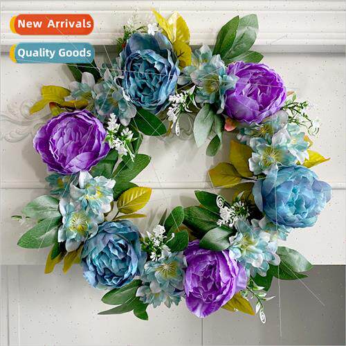 Europe Uned States blue purple wreath decorative door hangin