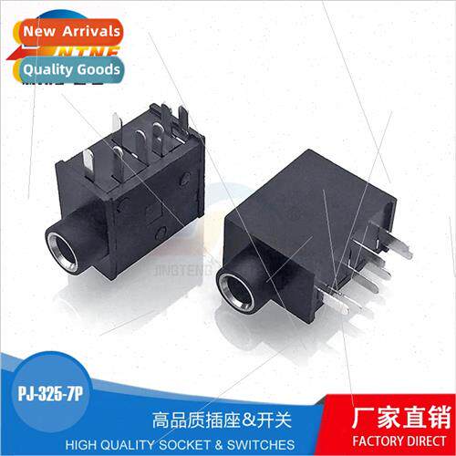 PJ-325 headphone socket seven feet 7 feet black 3.5MM audio
