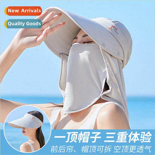 Sun hat female summer outdoor sunshade sun hat large brim an