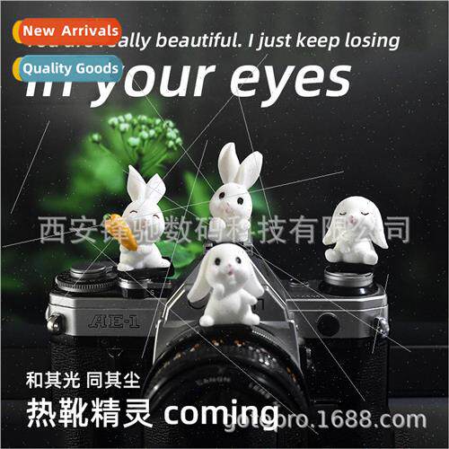 Long ears rabb hot shoe cover three-dimensional cartoon flas